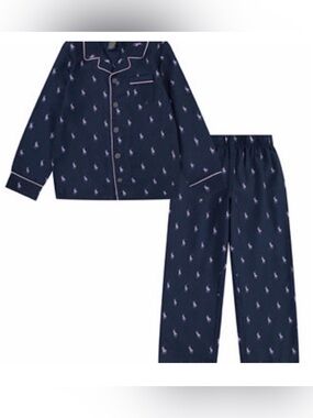 Polo Ralph Lauren Little Girls Woven Long Sleeve Pyjamas 2-Piece Set *NWOT*